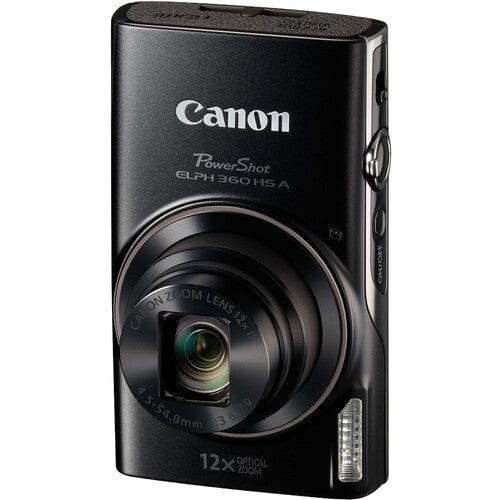 Canon PowerShot Elph 360 HS A Black 20.2MP 12X Zoom