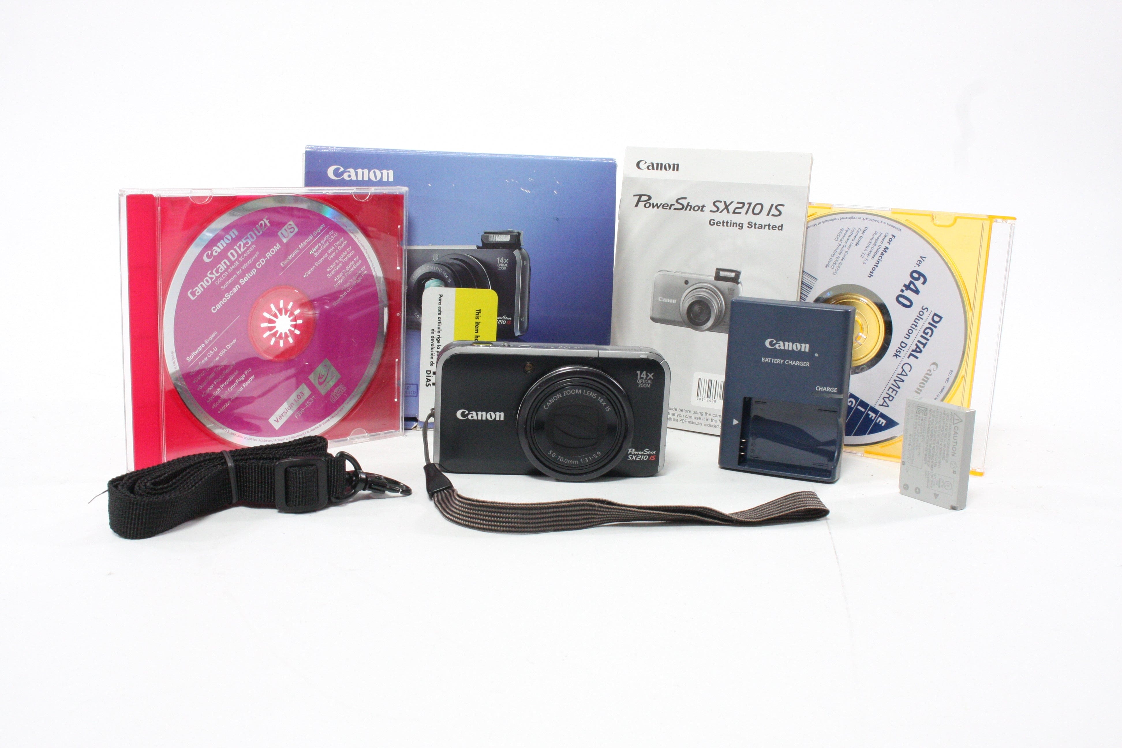 Canon Powershot SX210 IS PC1468 Digital Point-and-Shoot 14x Zoom 14.1mp