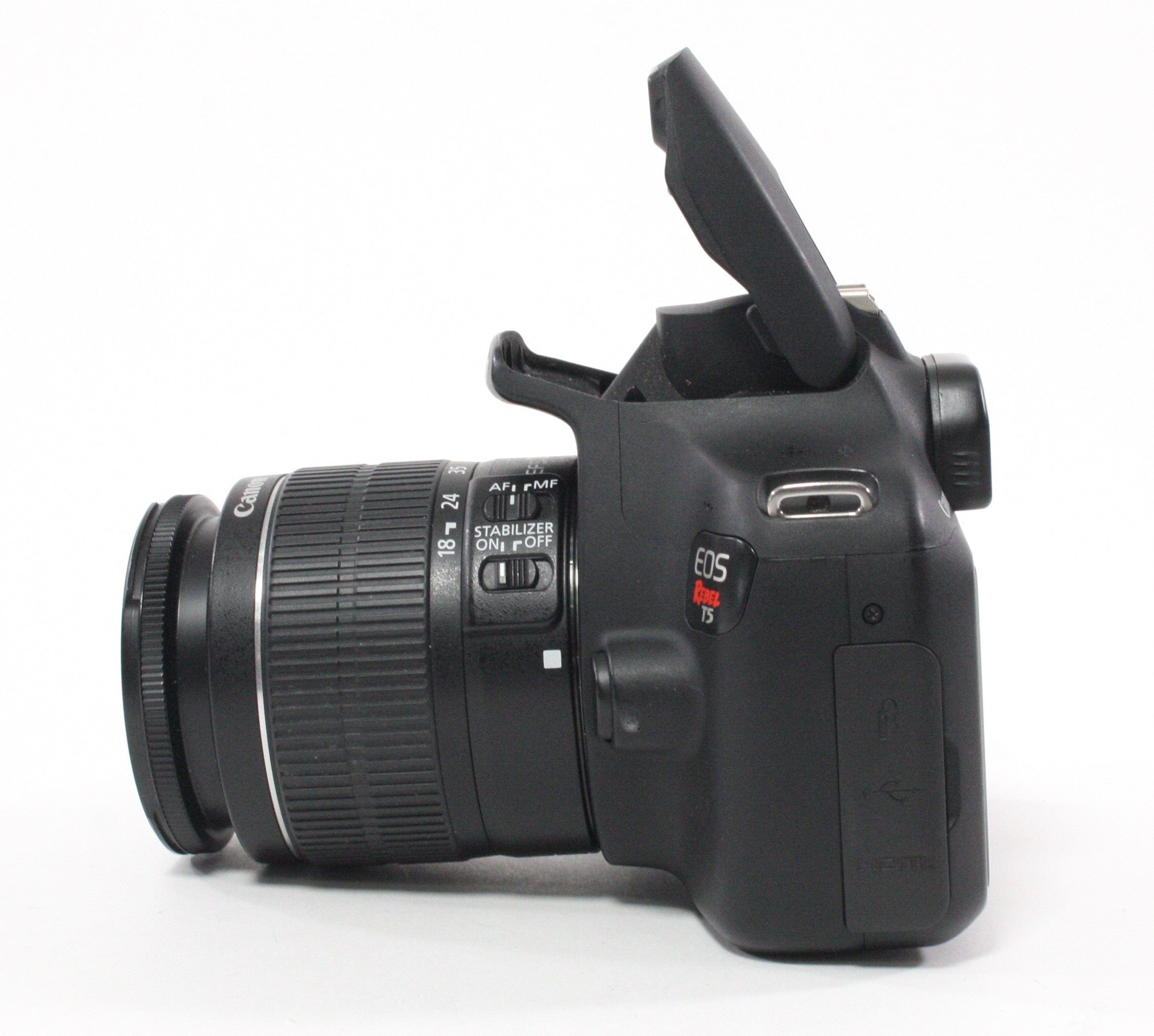 Canon Rebel T5 Digital Camera with EFS 18-55mm f/3.5-5.6 IS II Lens with Shutter Count 27,377