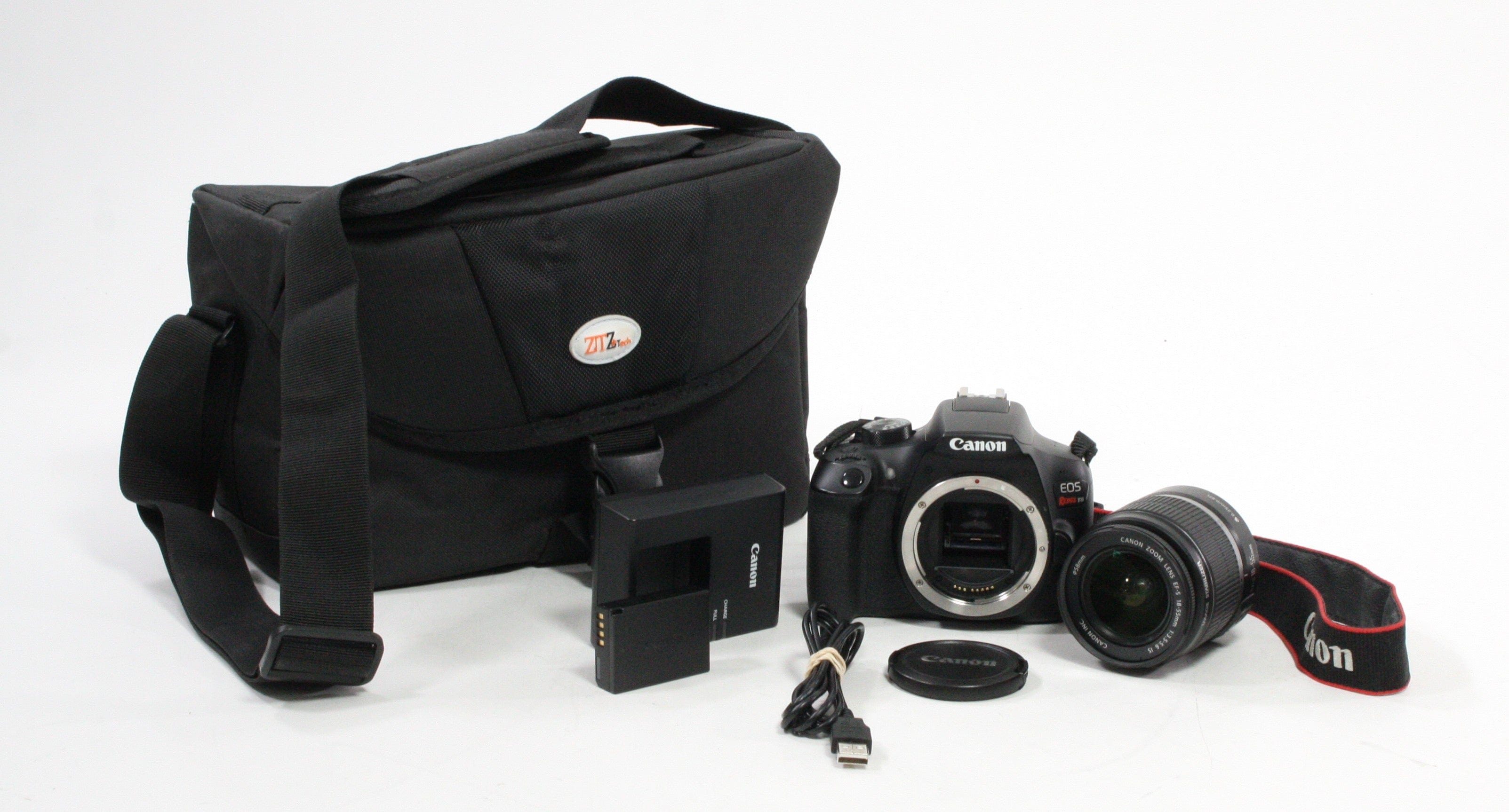 Canon Rebel T6 Digital SLR with 18-55mm f/3.5-5. IS II Lens SC 3484