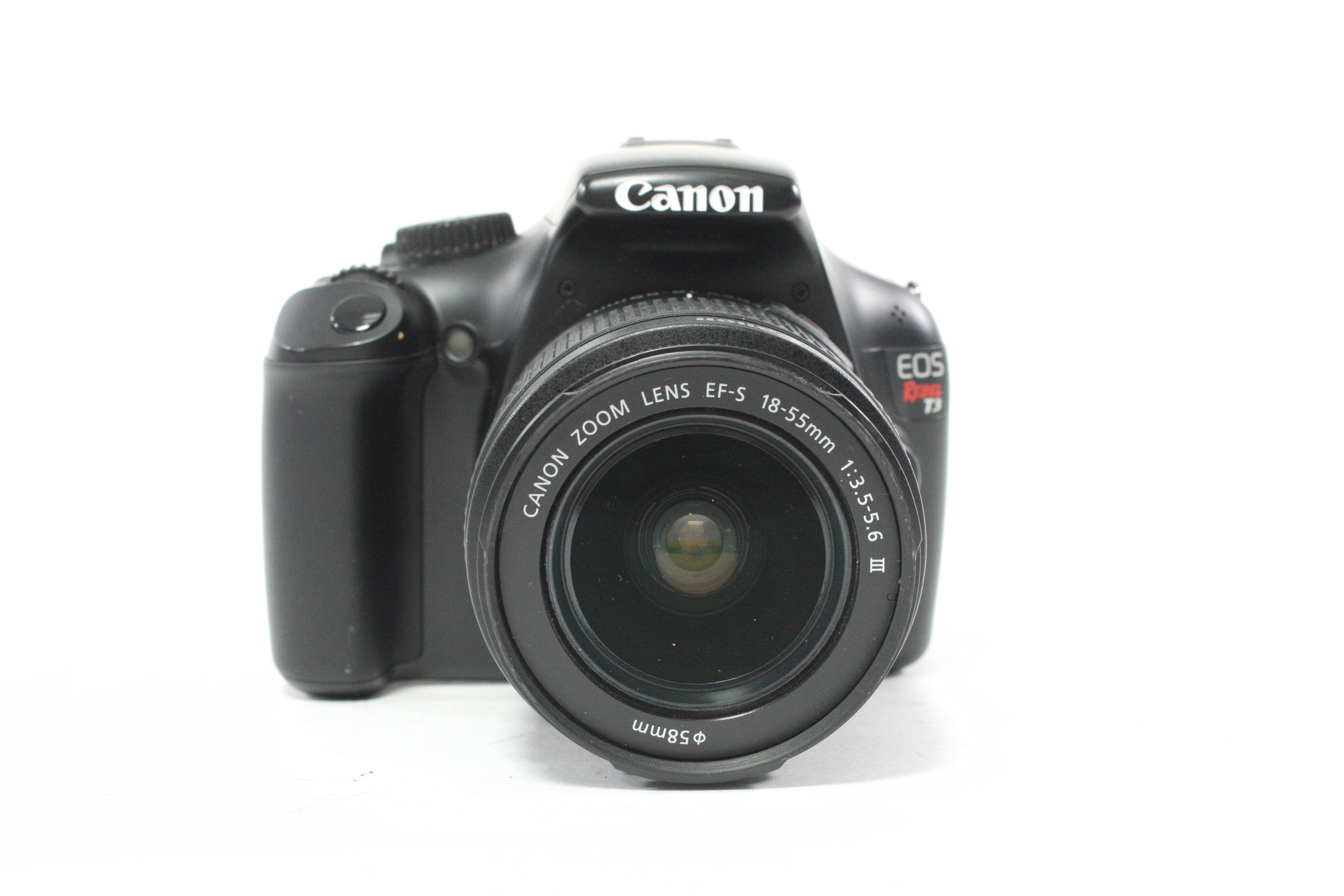Canon T3 DSLR Camera with 18-55mm f/3.5-5.6 III Lens and Shutter Count of 4,343
