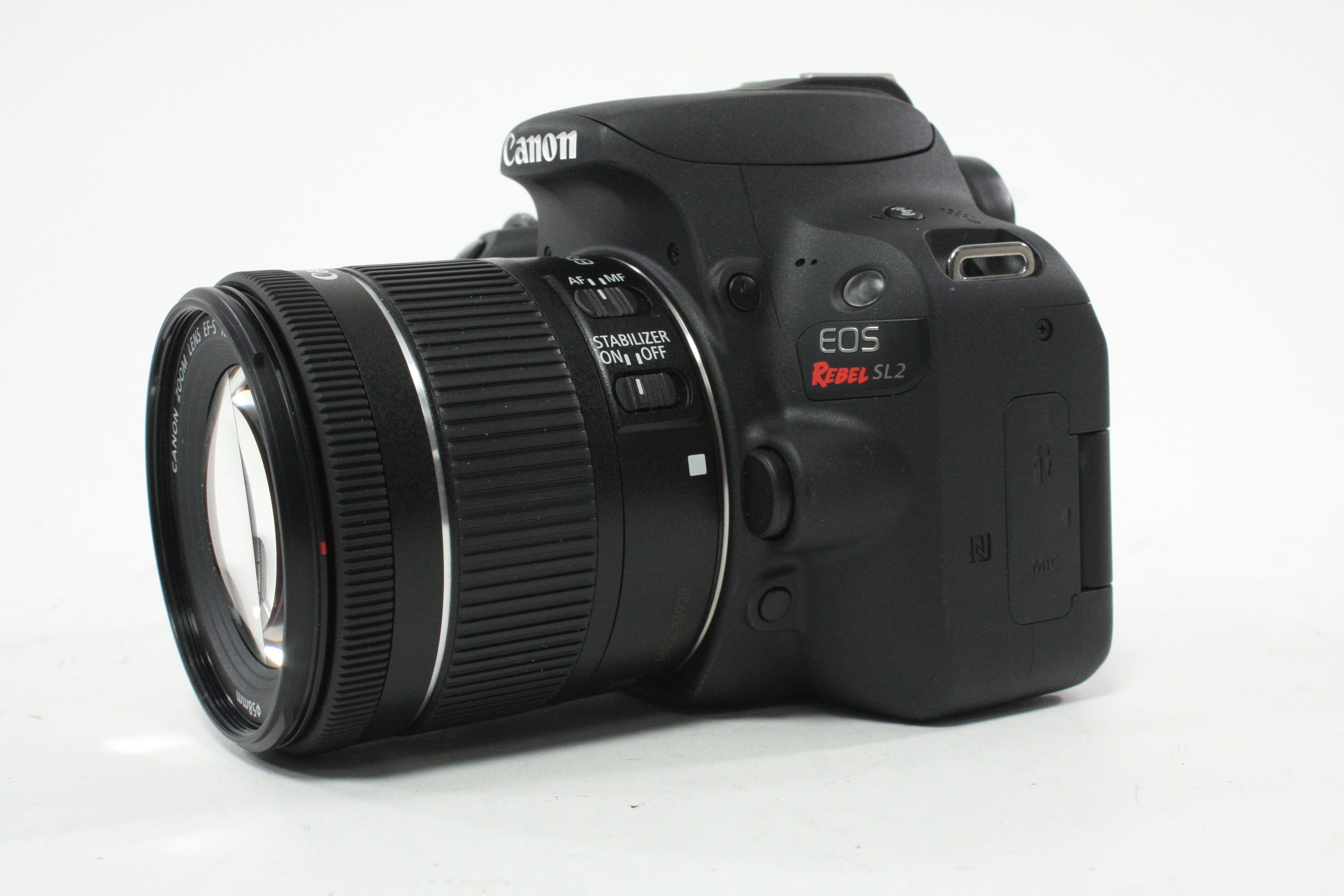 Canon EOS Rebel SL2 DSLR Camera with 18-55mm f/4-5.6 IS STM EF-S EF Mount Lens with a Shutter Count of 608