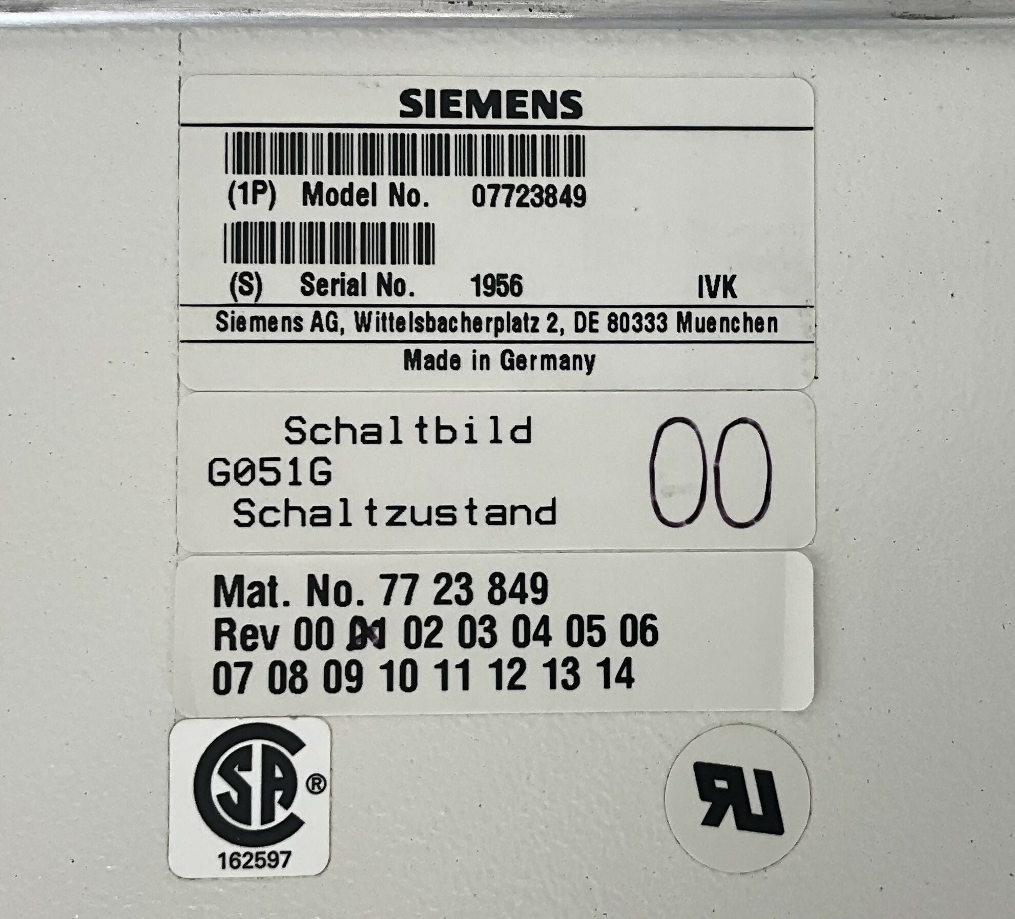 Catapult Bucky DIG 16# (07723849/7723849 SIEMENS