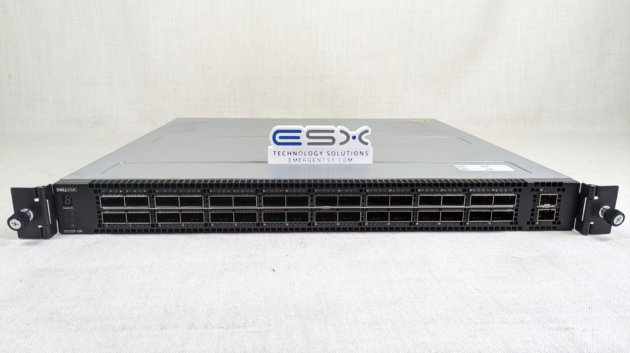 Dell S5232F-ON-RA 32x 100GbE QSFP28 Port Switch PSU to IO OS10 Rails