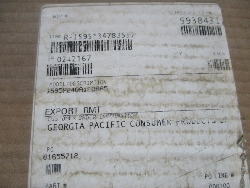 ROSEMOUNT ORIFICE PLATE 1595P240A15D065 24" NSMP