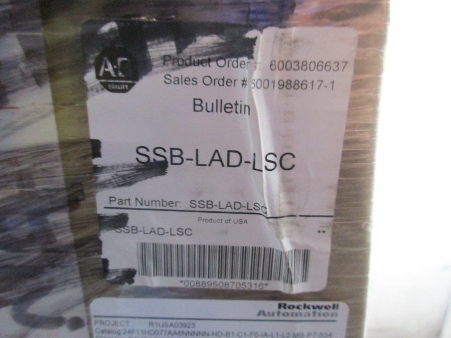 ALLEN BRADLEY 24F11HD077AA6NNNNN-HD-B1-C1-F0-IA-L1-L2-MB-P7-S54 SSB-LAD-LSC 480VAC 59.6A NSFS