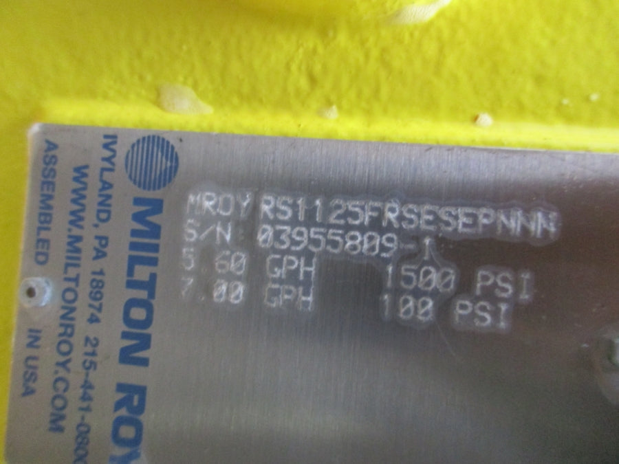 MILTON ROY RS1125FRSESEPNNN 208-230/460V 3.6-3.8/1.9A 1500PSI NSNP
