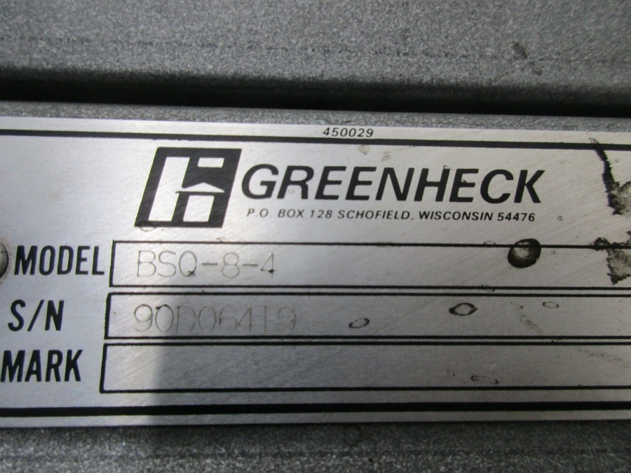 GREENHECK BSQ-8-4 SQUARE CENTRIFUGAL INLINE FAN  NSNP