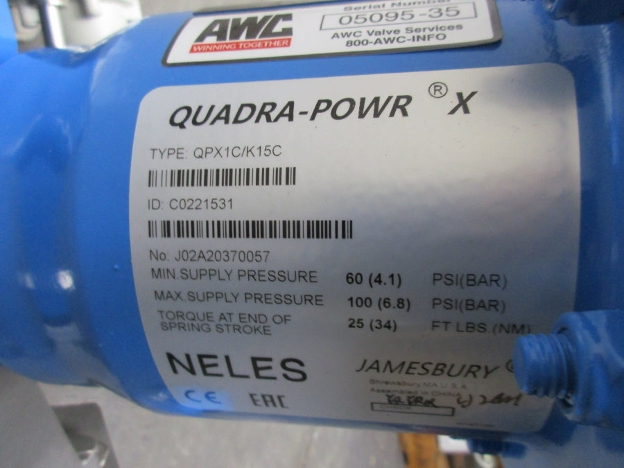 JAMESBURY QPX1C/K15C RECA1HCJJST C0221531 100PSI NSNP
