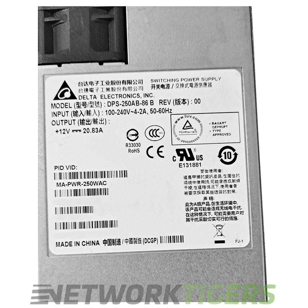 Cisco Meraki MS425 Series MA-PWR-250WAC 250W AC Non-PoE Switch Power Supply