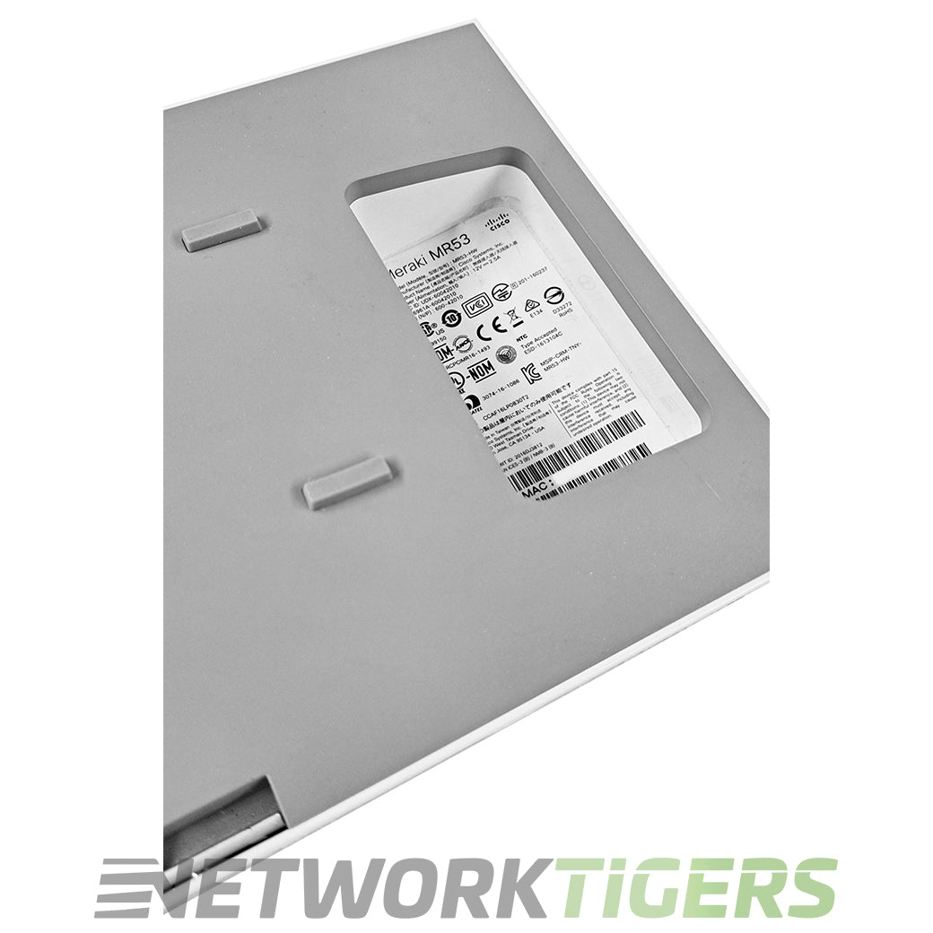 Cisco Meraki MR53-HW Wi-Fi 5 802.11ac Internal Antenna Unclaimed WAP w/ Mounts
