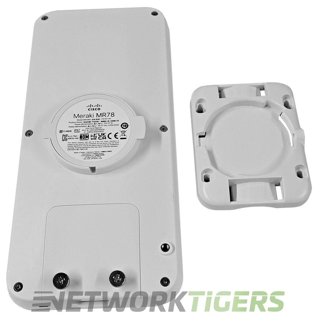 Cisco Meraki MR78-HW Dual-Band 802.11ax 2x2:2 Unclaimed Wireless Access Point