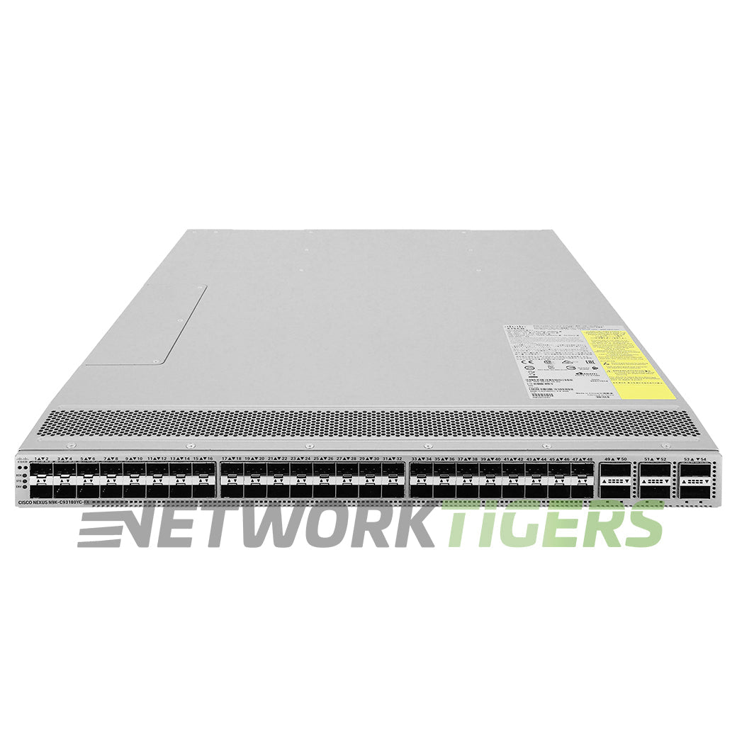 NEW Cisco N9K-C93180YC-FX 48x 25GB SFP28 6x 100GB QSFP28 MACsec F-B Air Switch