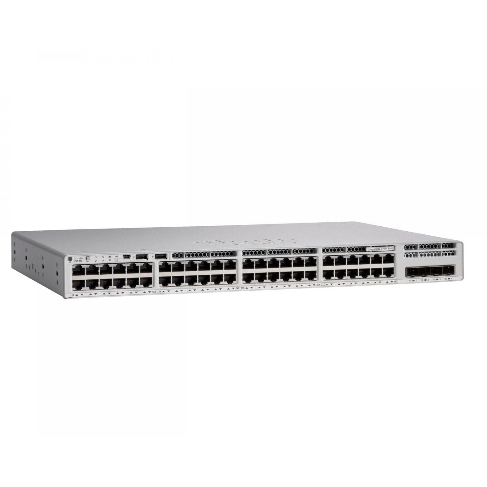 C9200L-48PXG-2Y-E - Cisco Catalyst 9200 Series Switch with 8 ports multi-gigabit ethernet, 40 ports gigabit ethernet, Full PoE+, 2x 25 gigabit SFP28, Network Essentials license