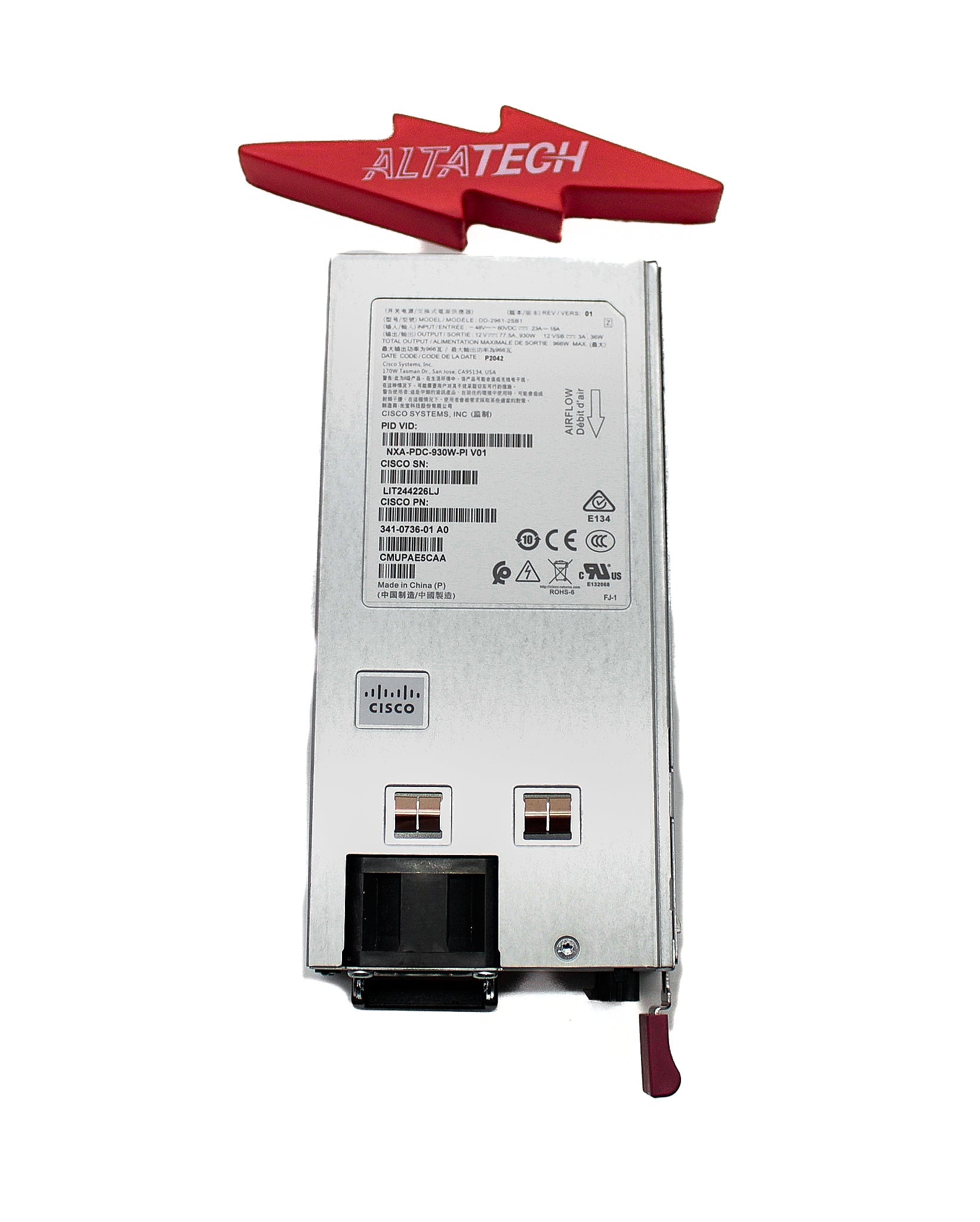 Cisco NXA-PDC-930W-PI Cisco Nexus 9000 930W DC PS, Port-side Exhaust