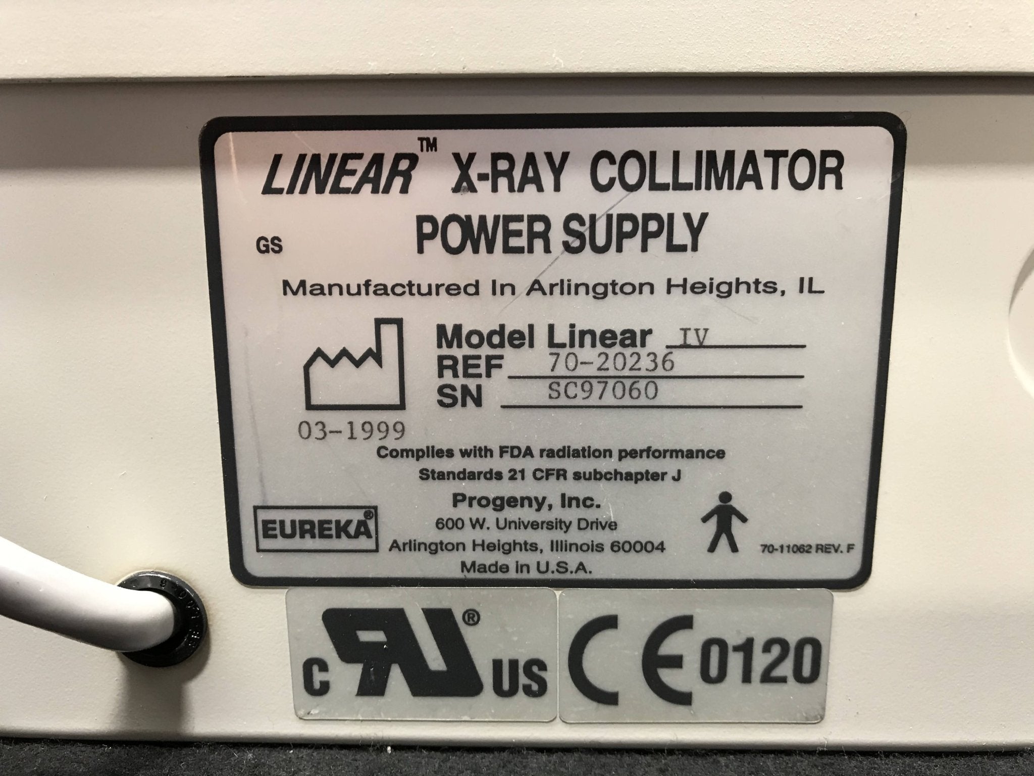 Collimator Power Supply Linear IV (70-20236 Progeny Inc.