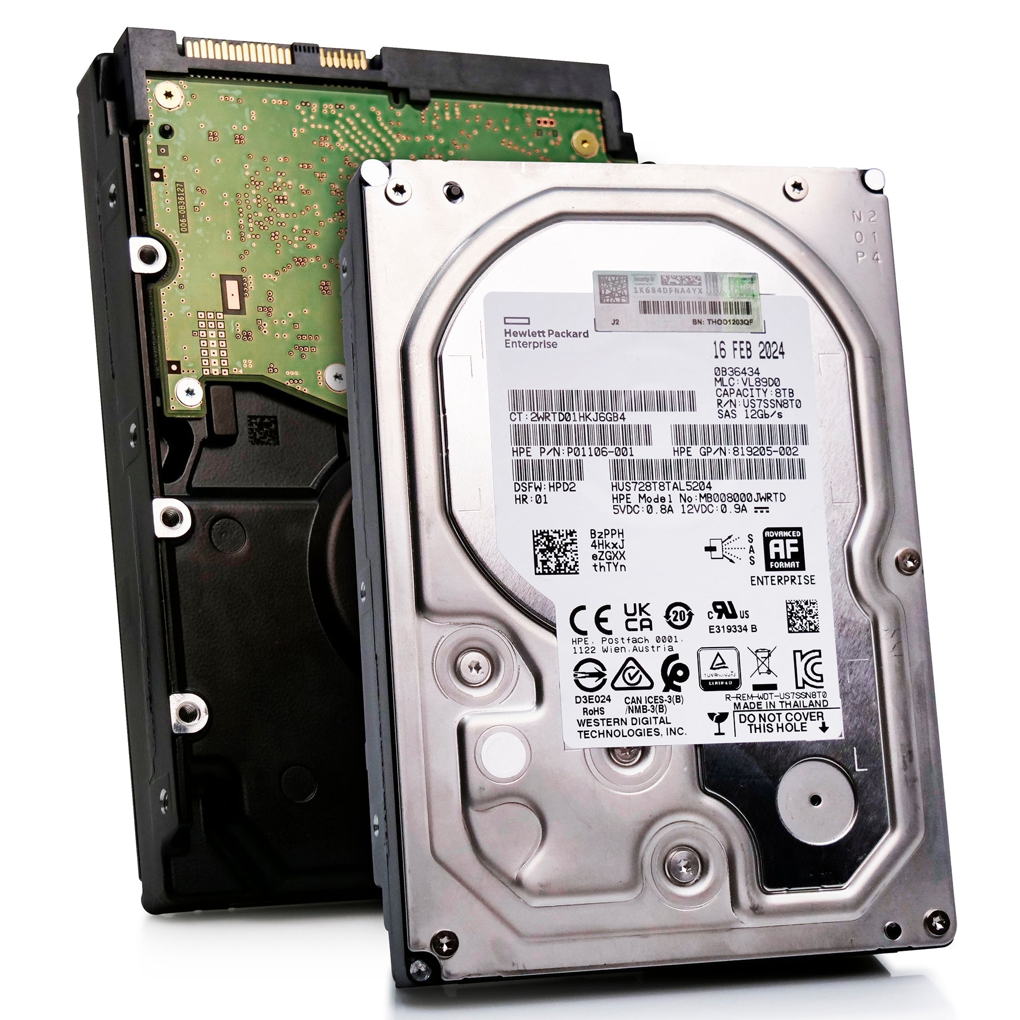 Western Digital/HP Ultrastar DC HC320 HUS728T8TAL5204 8TB 7.2K RPM SAS 12Gb/s 512e 3.5in Hard Drive