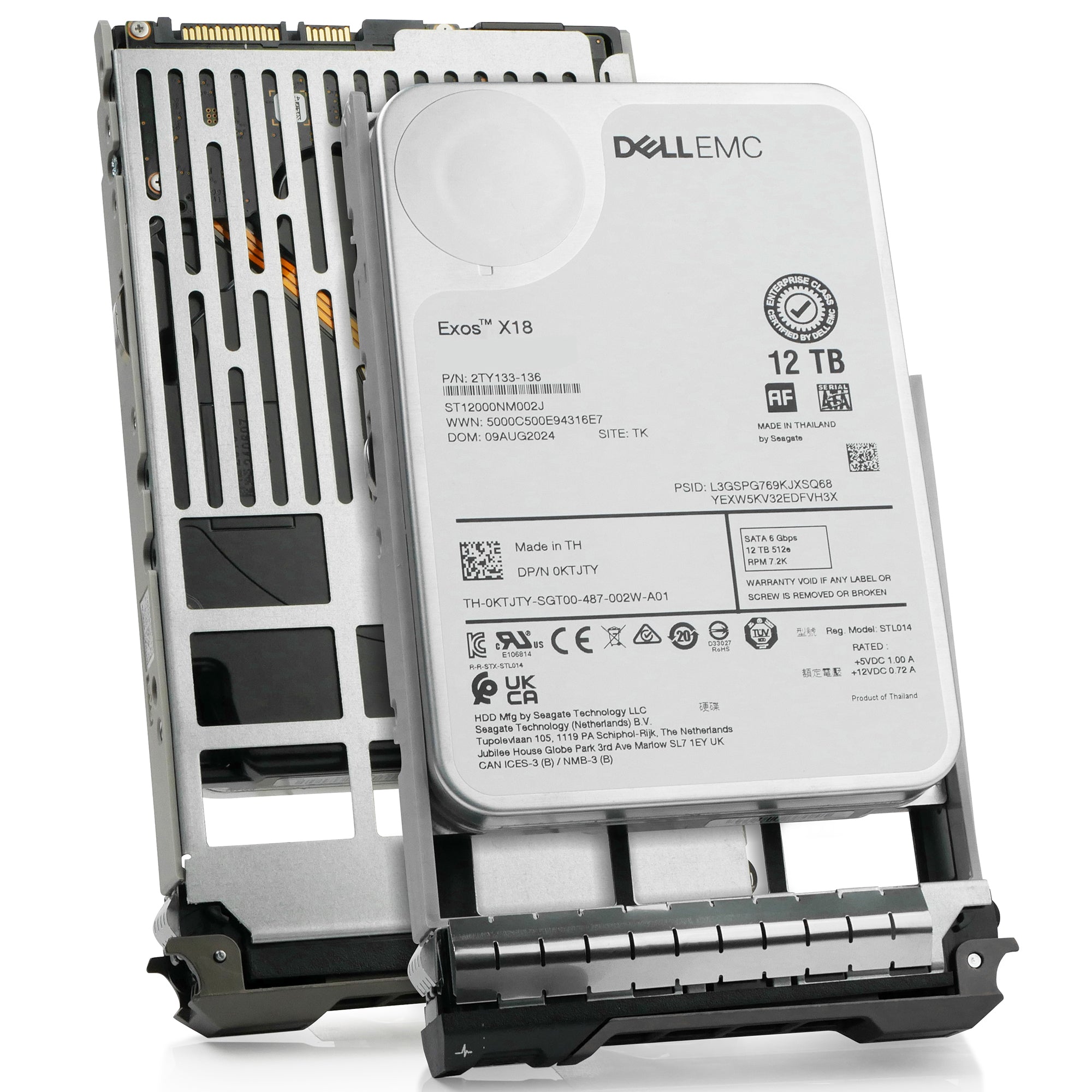 Dell G13 0KTJTY 12TB 7.2K RPM SATA 6Gb/s 512e 3.5in Refurbished HDD