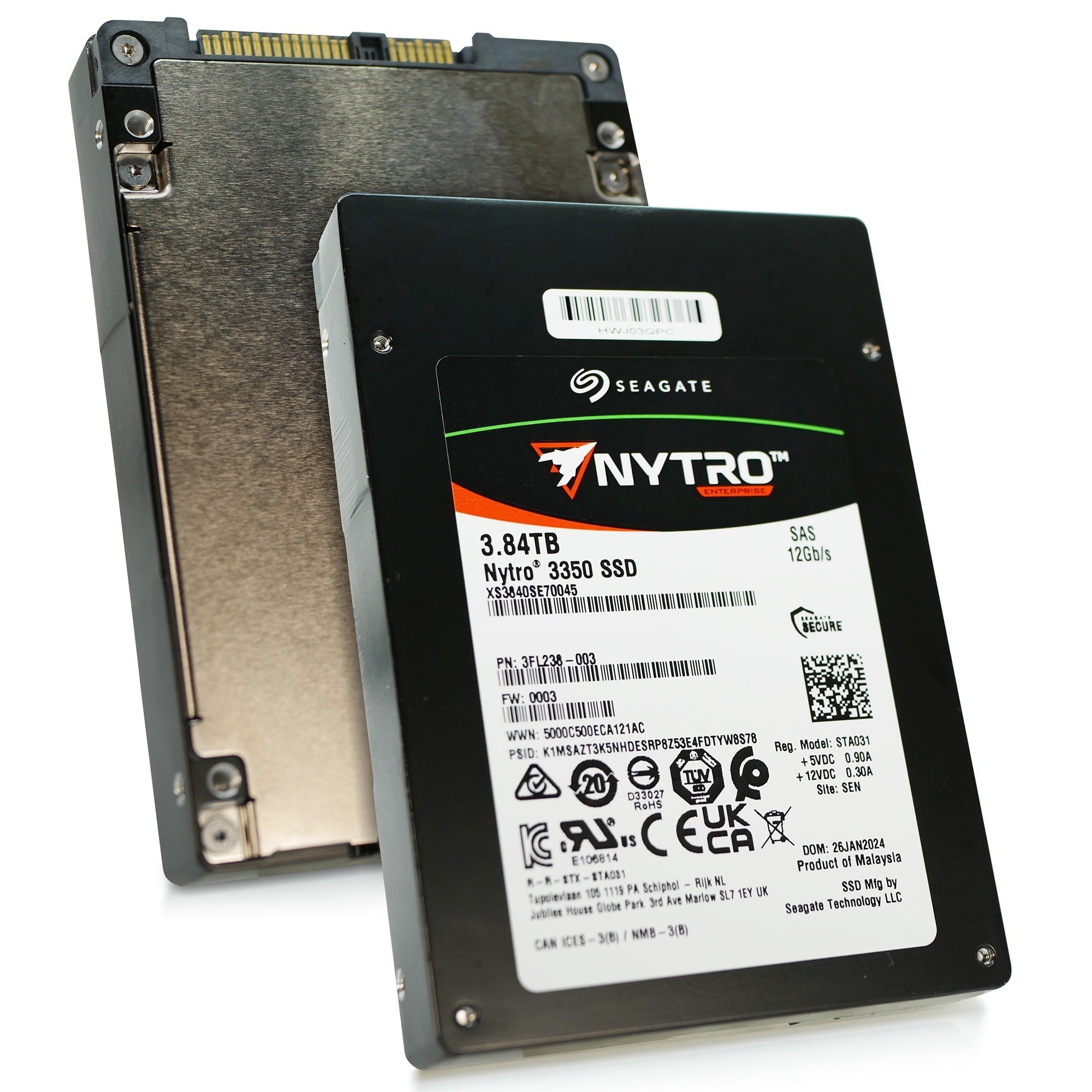 Seagate Nytro 3350 XS3840SE70045 3.84TB 1 DWPD SAS 12Gb/s 3D TLC 2.5in Refurbished SSD
