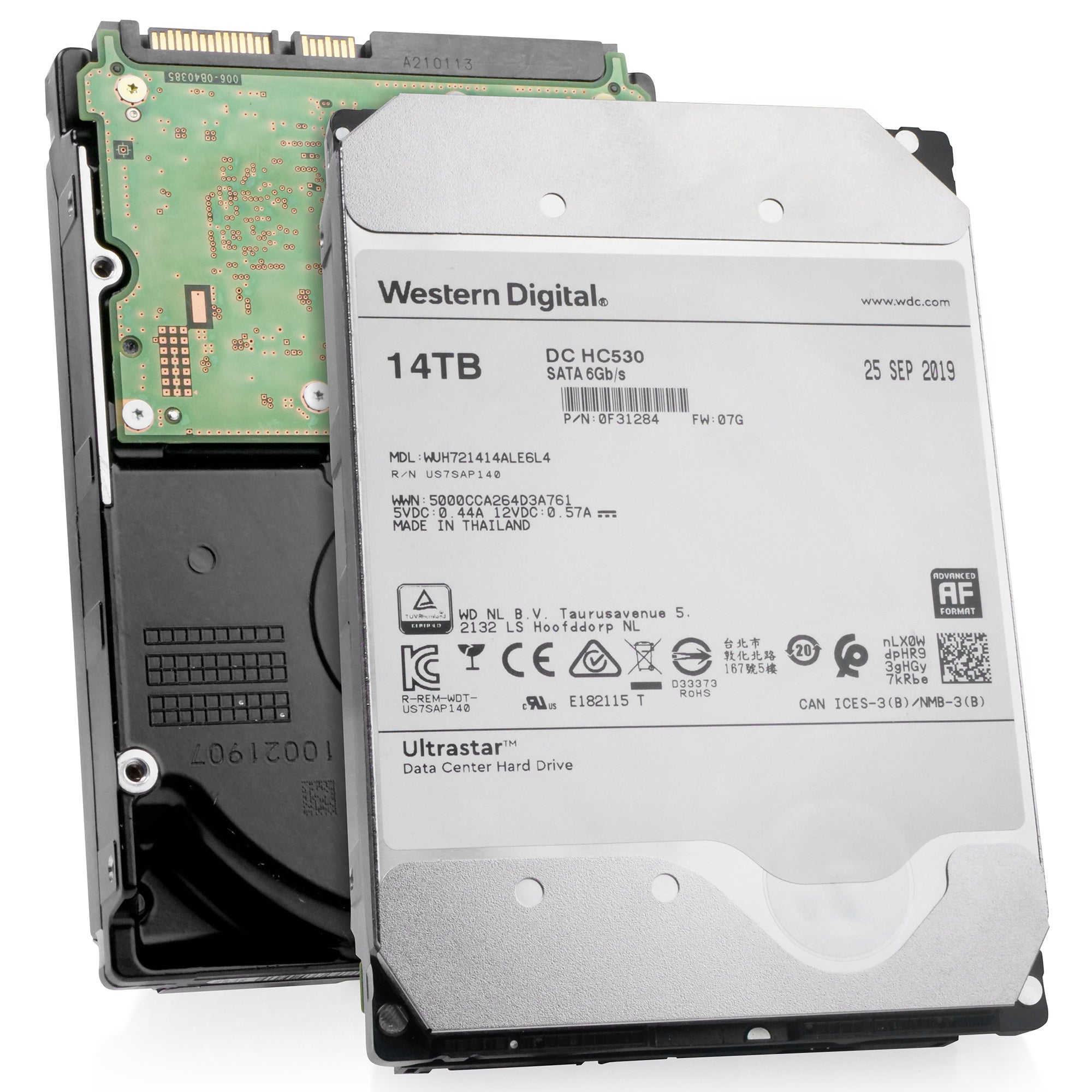 Western Digital Ultrastar DC HC530 HUH721414ALE6L4 0F31284 14TB 7.2K RPM SATA 6Gb/s 512e 3.5in Refurbished HDD