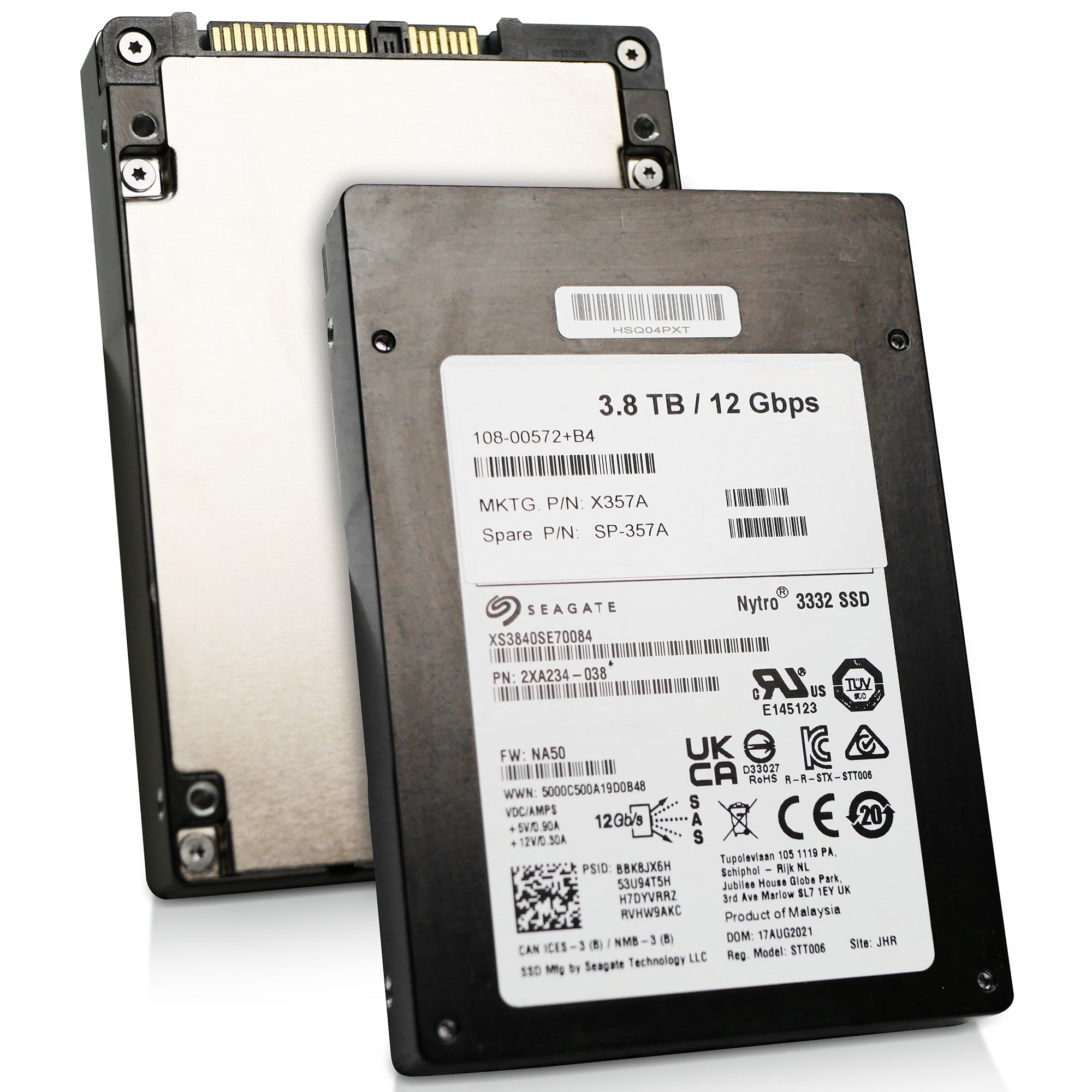 Seagate Nytro 3332 XS3840SE70084 3.84TB 1 DWPD SAS 12Gb/s 3D TLC 2.5in Refurbished SSD