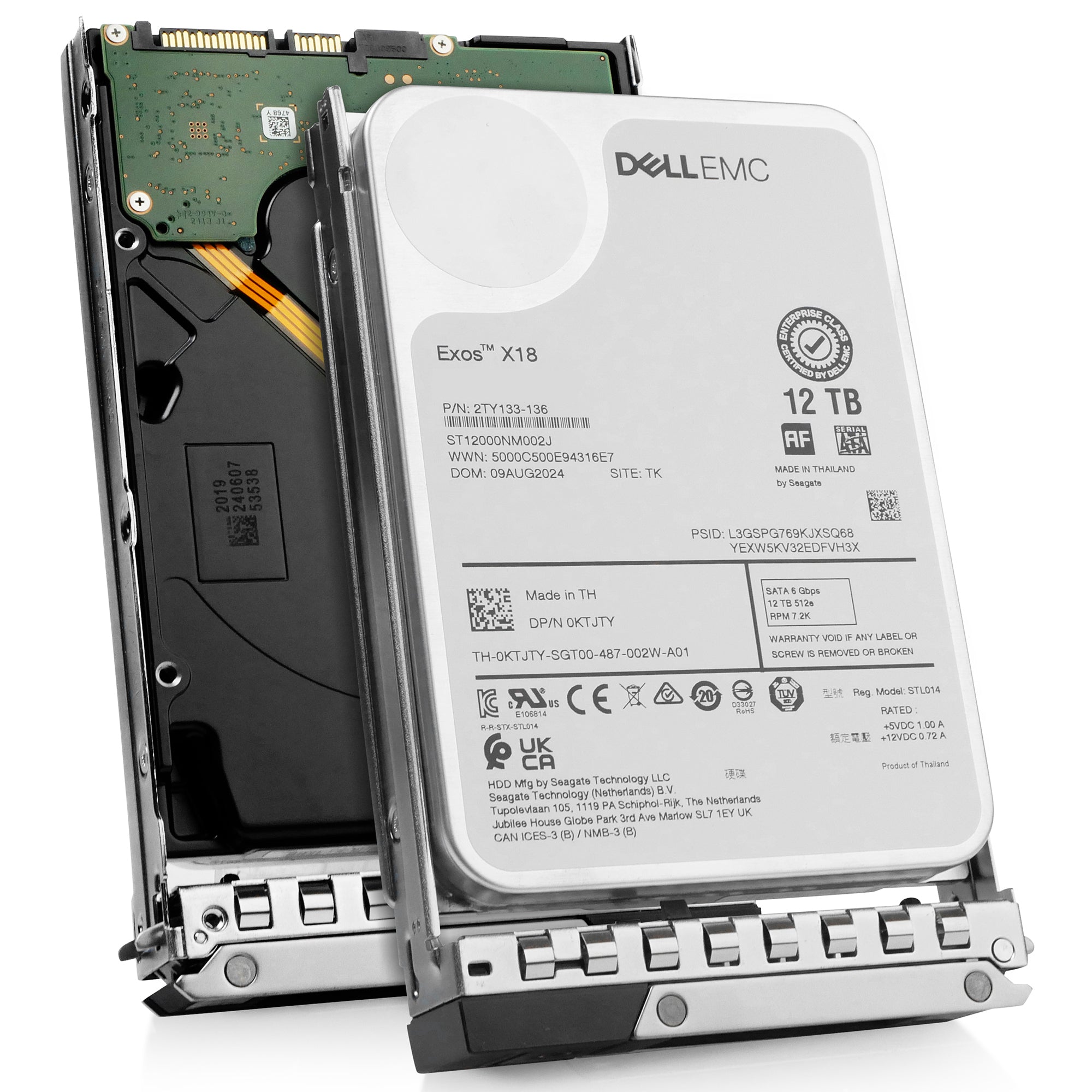 Dell G14 D29T7 12TB 7.2K RPM SATA 6Gb/s 512e 256MB 3.5in HDD