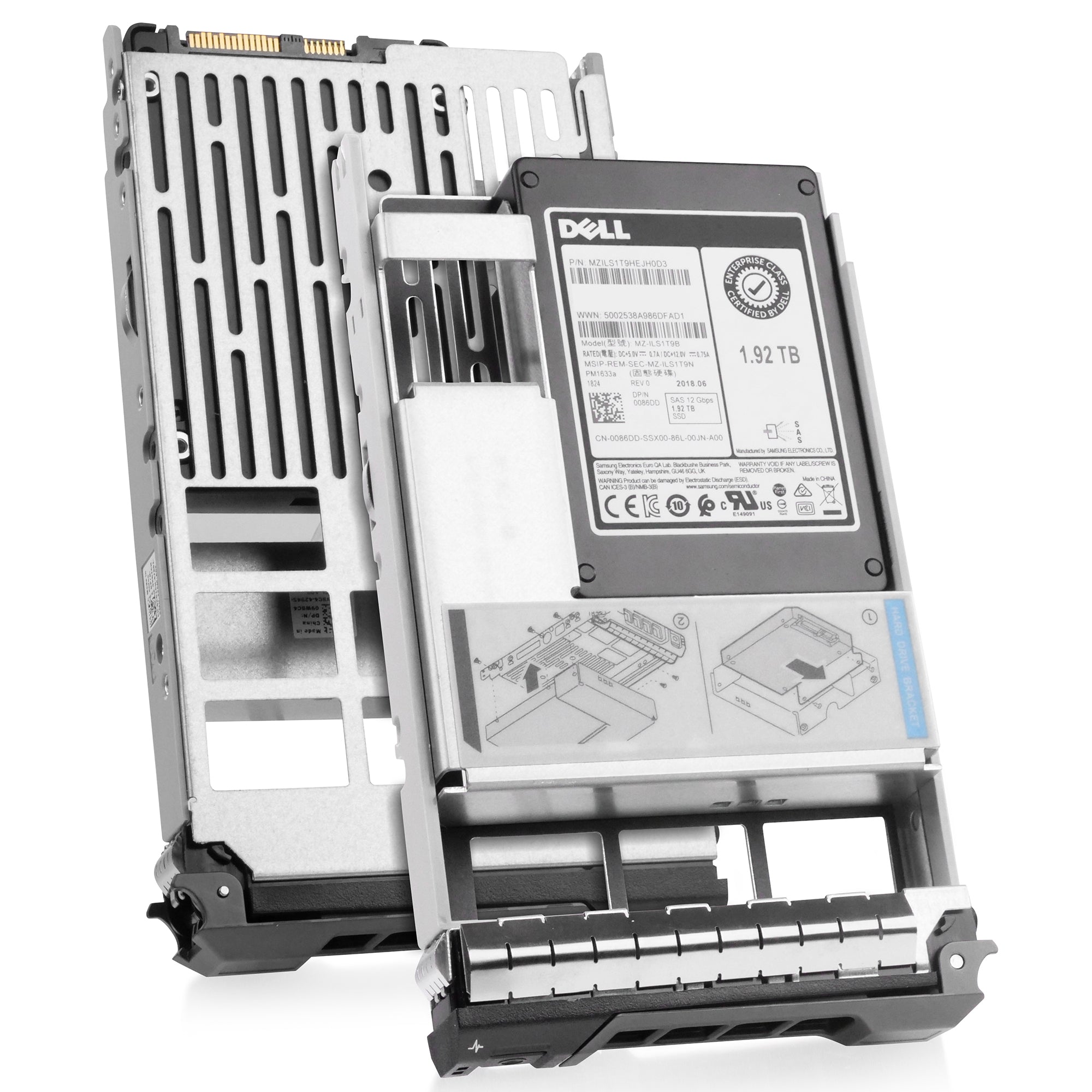 Dell G13 0086DD 1.92TB 1 DWPD SAS 12Gb/s 3D TLC V-NAND Hybrid 3.5in Refurbished SSD