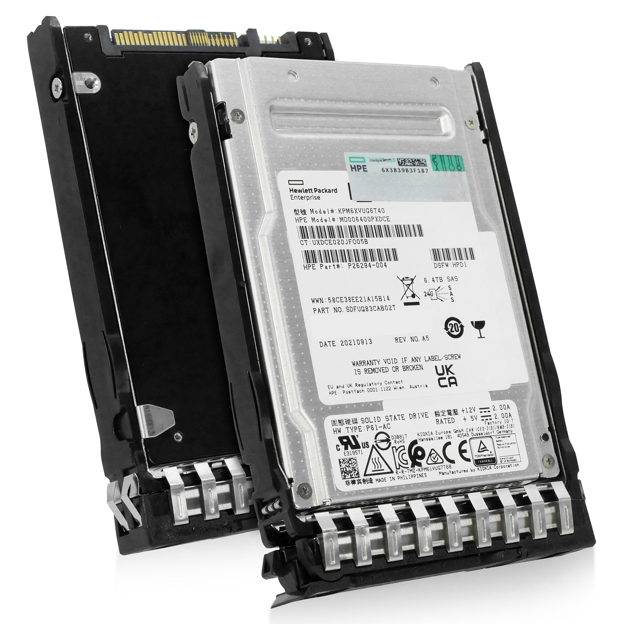 HP Generation 11 MO006400PXDCE P26294-004 6.4TB 3 DWPD SAS-4 24Gb/s 3D TLC 2.5in Solid State Drive