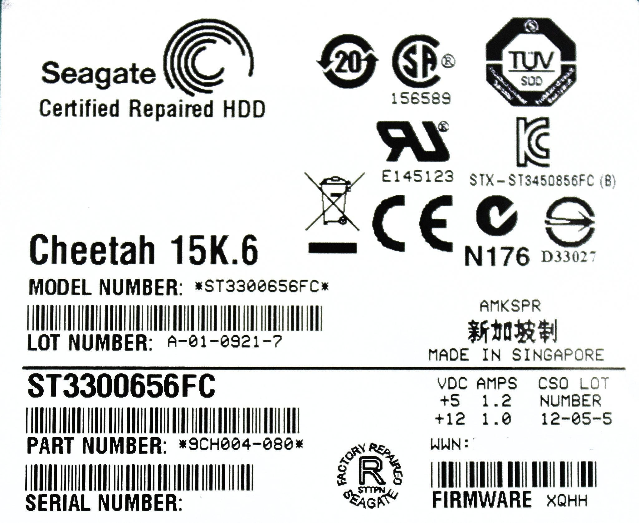 Compellent ST3300656FC-CML 300GB 15K FC 2/4G 9CH004-880