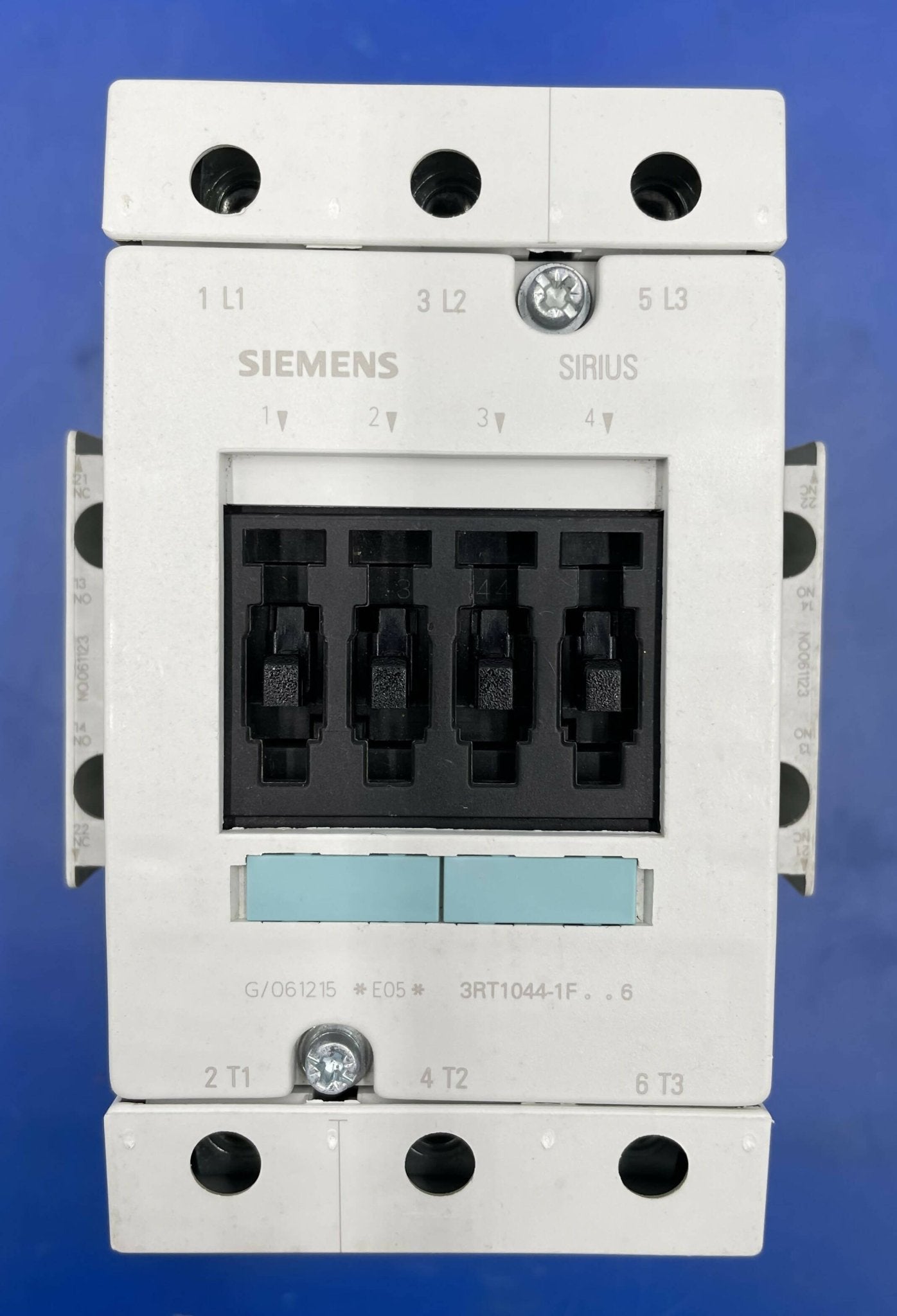 Siemens 3RT1044-1FB46 - Industrial Contactor 65A 3-Pole Front View | Alo Tech Solutions