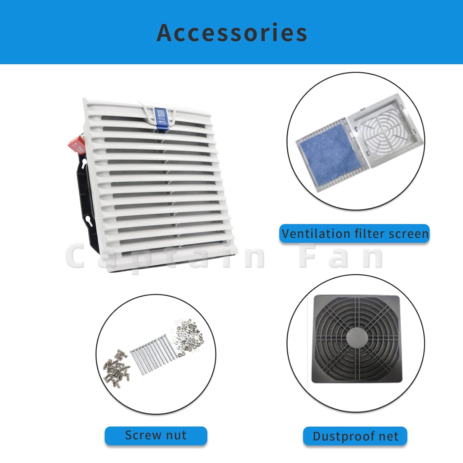 EbmPapst K1G165-AA01-05 Axial Fan for Rittal SK3241.124 DC Cabinet Fan 24V 9W 2830Rpm