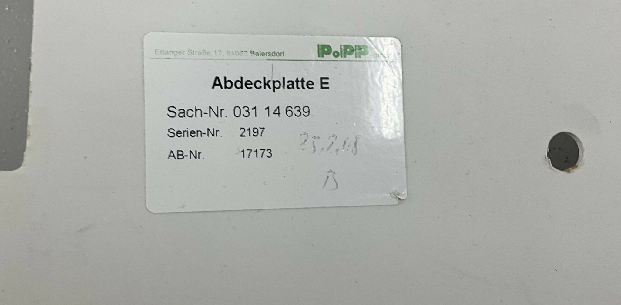COVER PLATE (03114639/3114639 SIEMENS