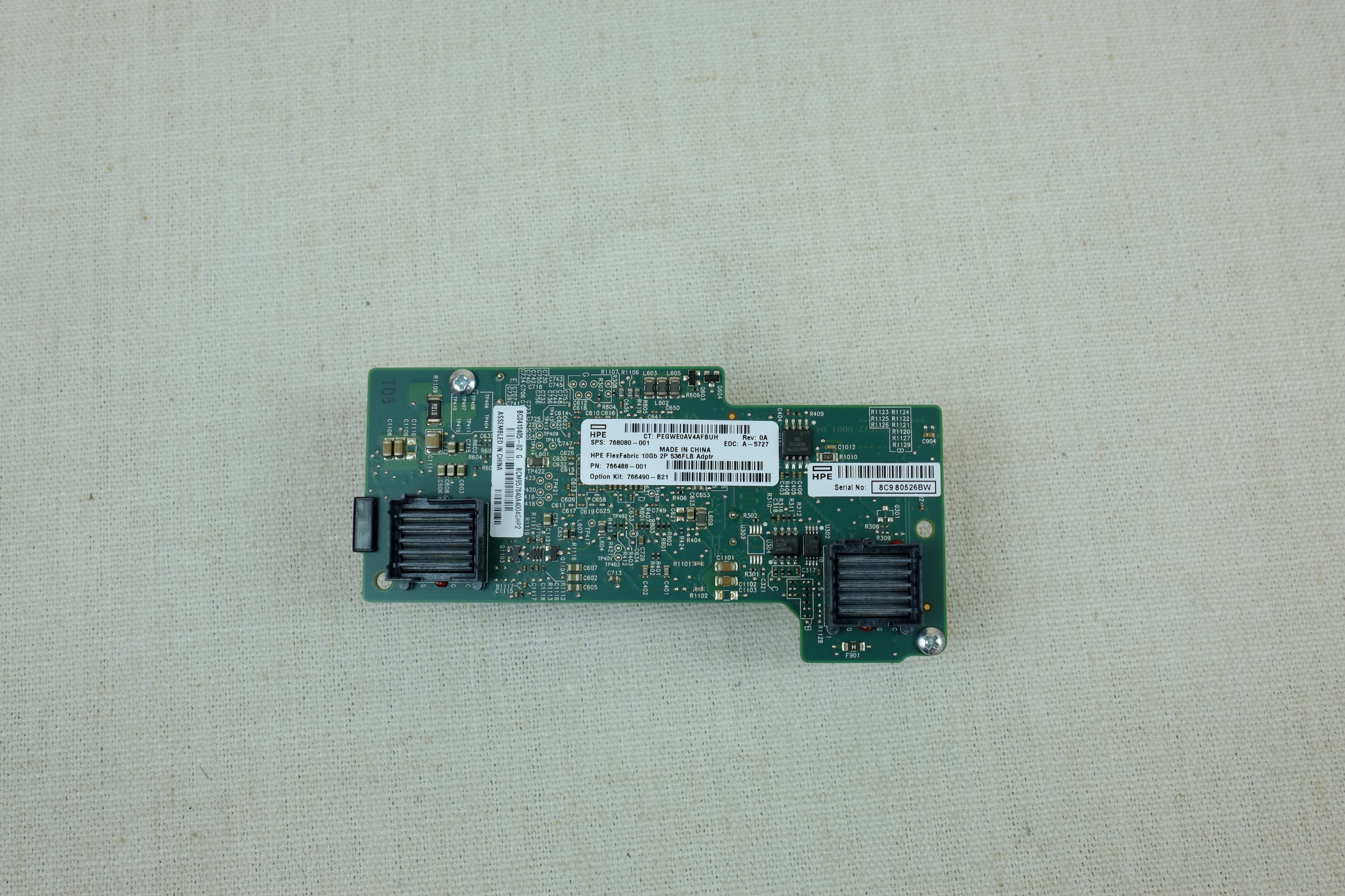 HP 768080-001 536FLB 10GB 2 Port FlexFabric Network Adapter 766488-001