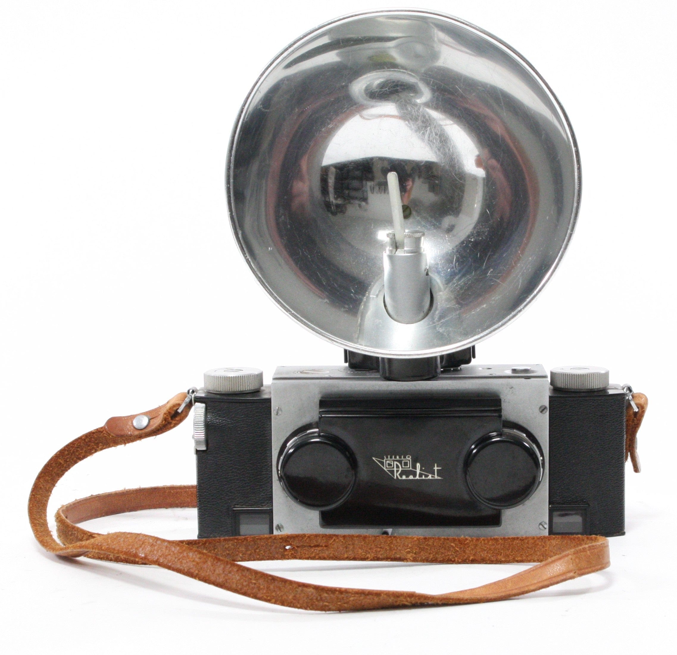 David White Stereo Realist Camera with Case/Flash