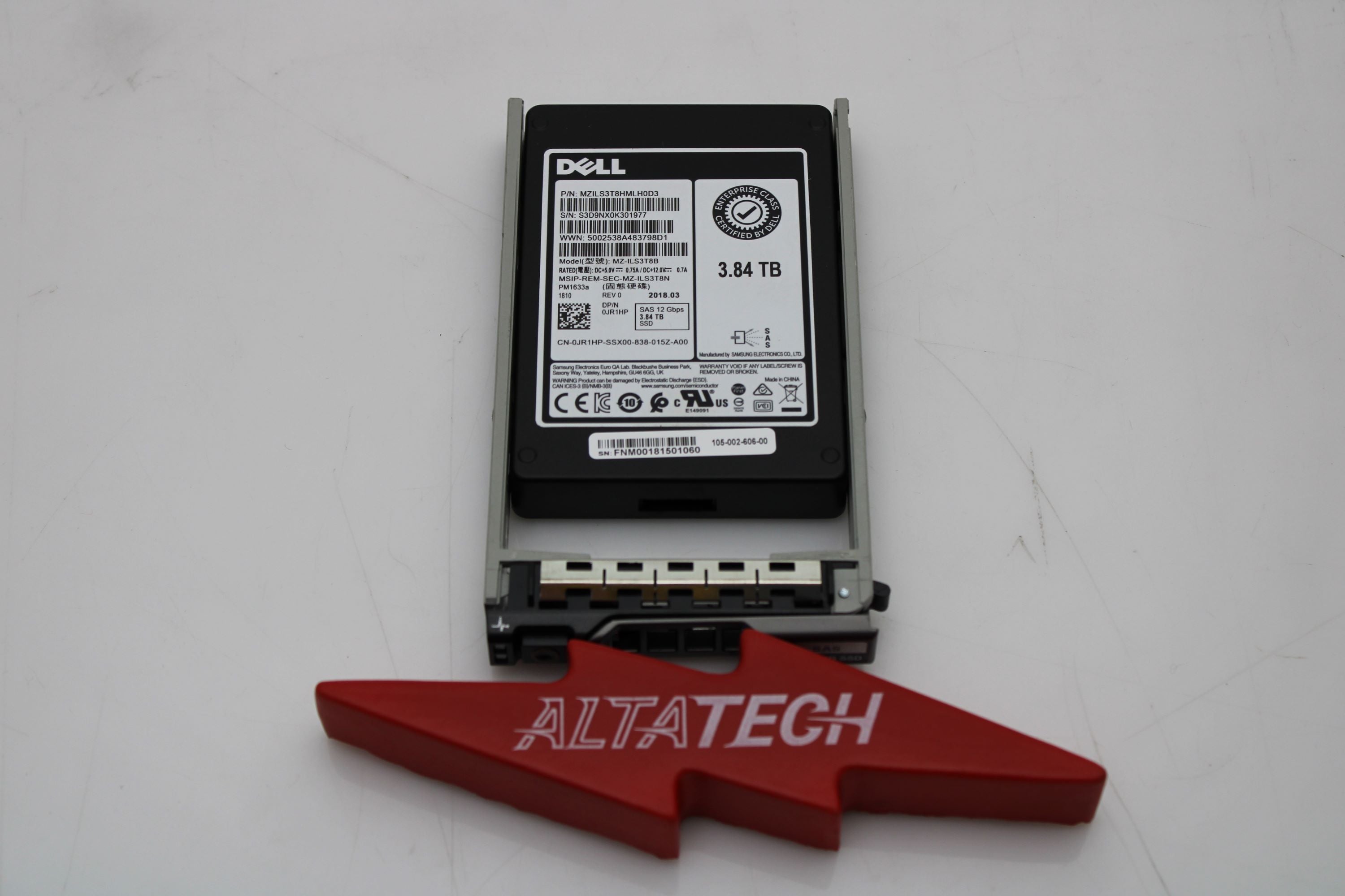 Dell 0K6PVR 3.84TB SSD SAS 2.5 12G RI