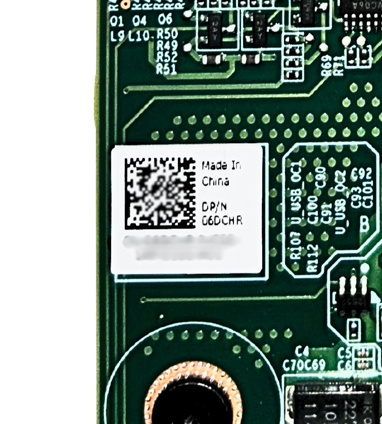 Dell 6DCHR LOM CARD W/ LIQUID COOLING REAR I/O, NO VGA  G15