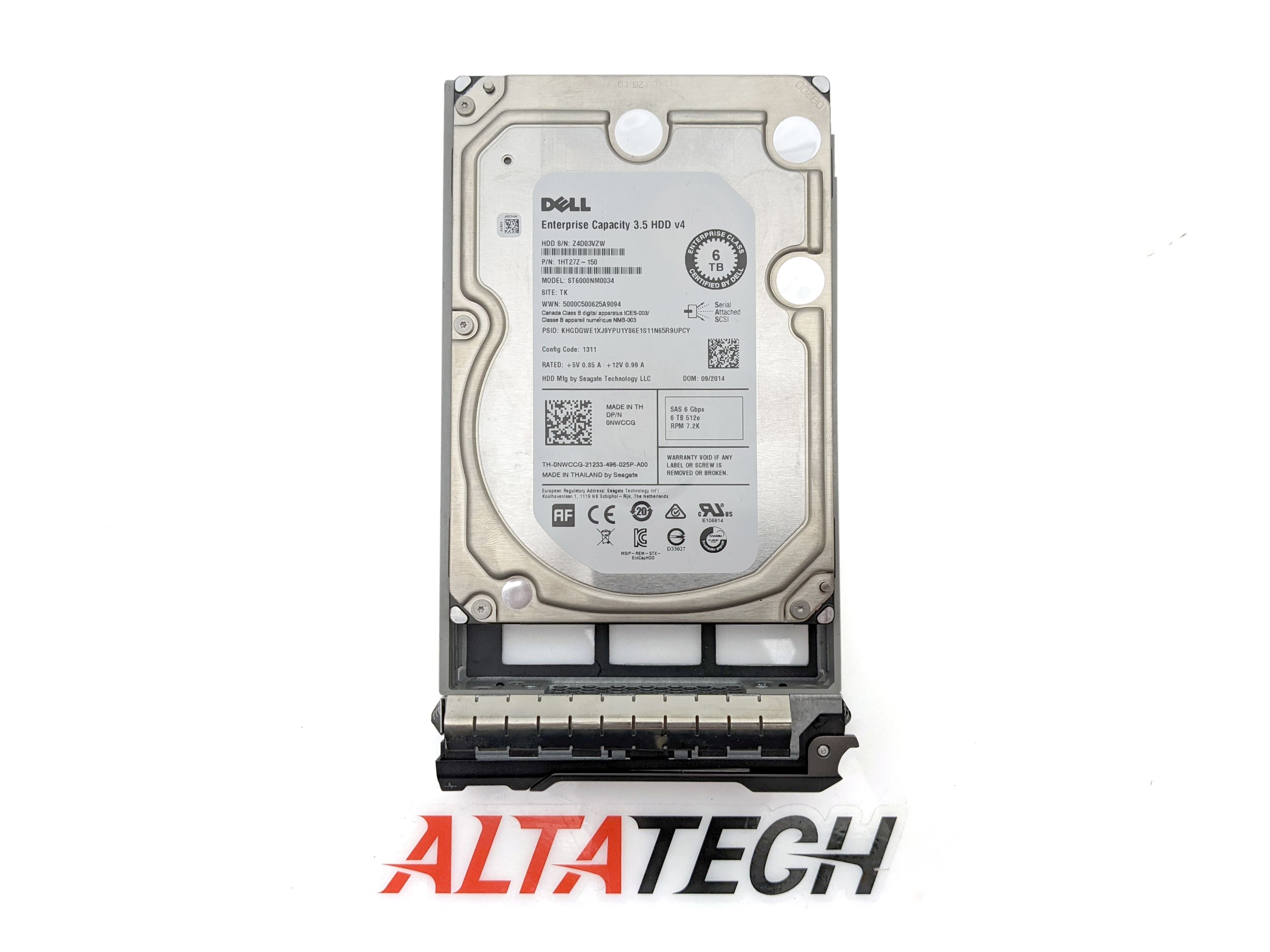 Dell 85FNJ 6TB 7.2K SAS 3.5" 6G