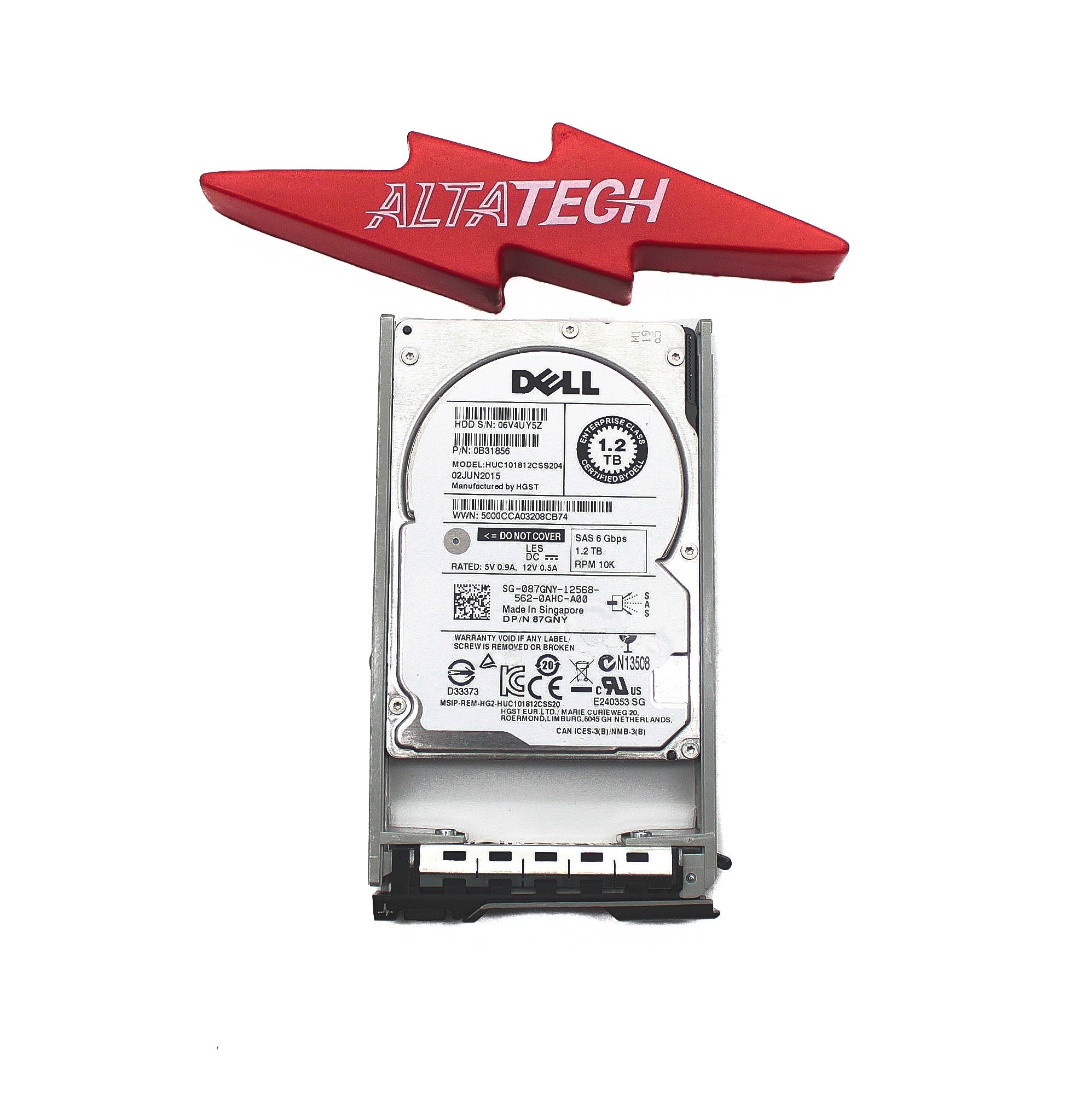Dell 87GNY 1.2TB 10K SAS 2.5 6G 512n 128mb HUC101812CSS204 / 0B31856