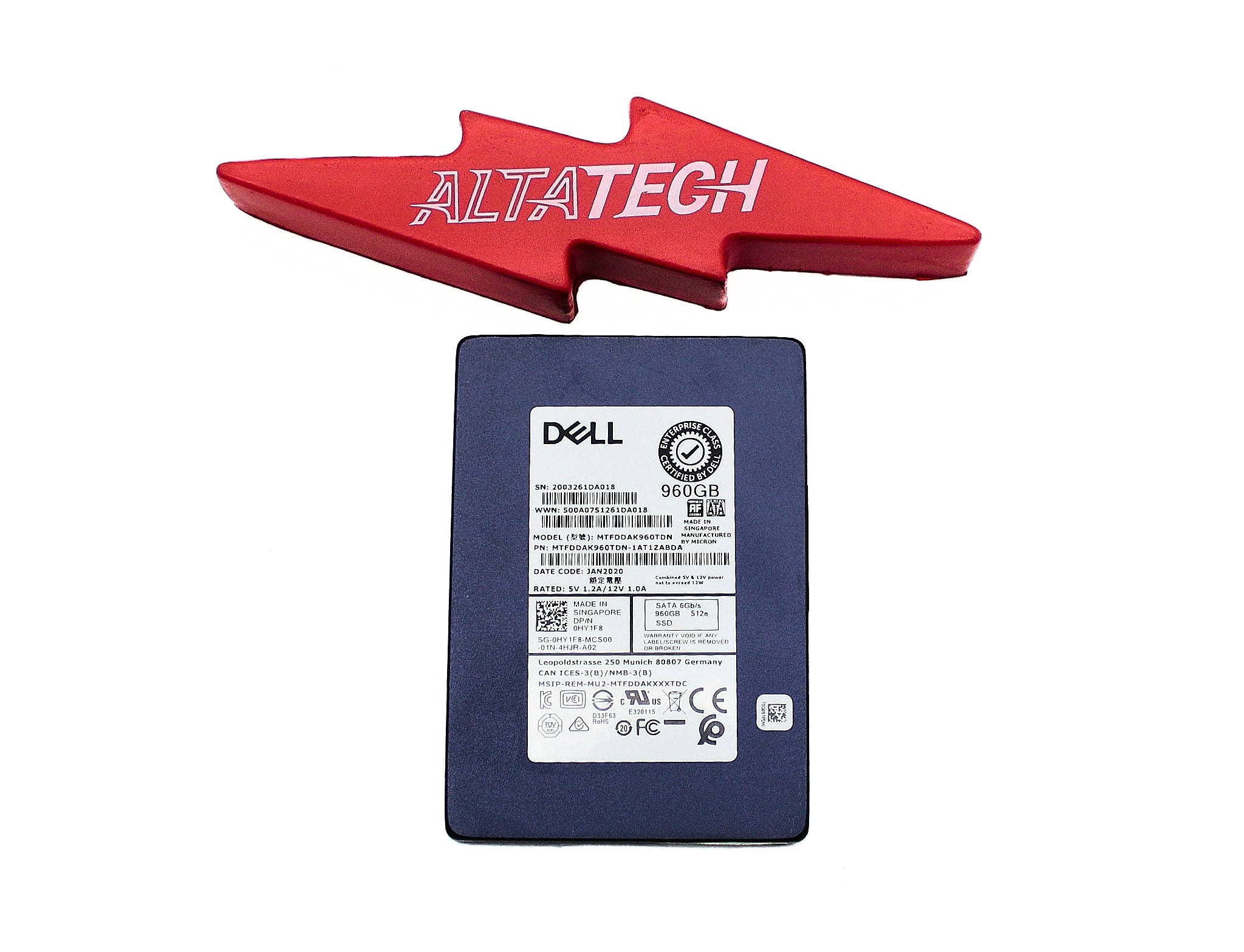 Dell MTFDDAK960TDN 960GB SSD SATA 2.5 6G MU MTFDDAK960