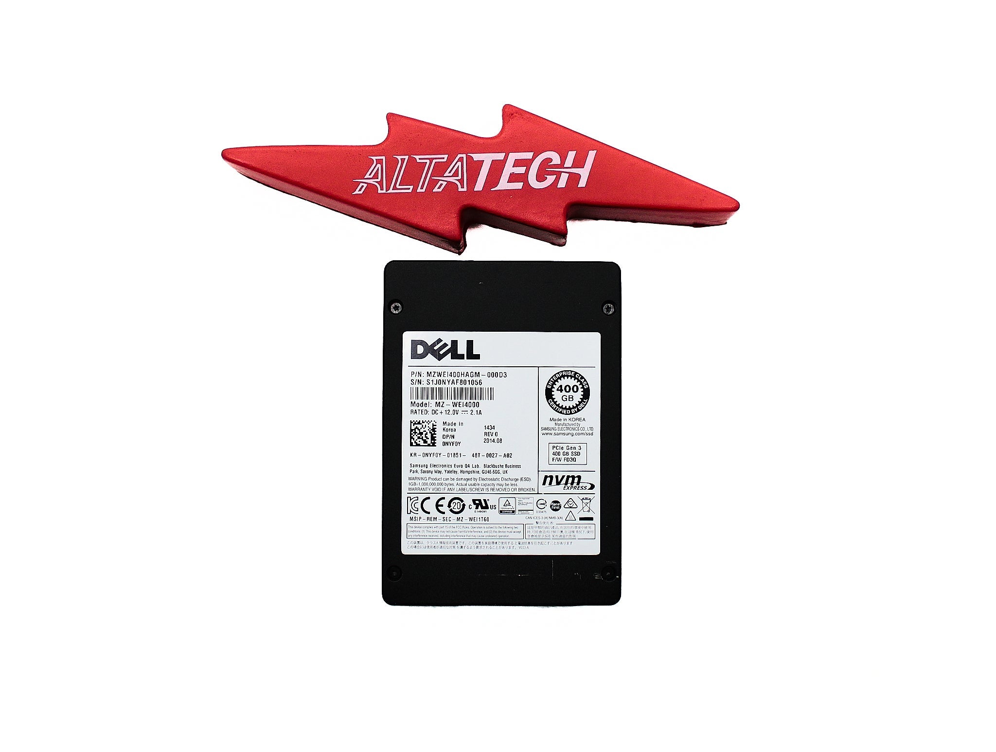 Dell NYF0Y 400GB SSD 2.5 NVME MU MZWEI400HAGM-000D3 / MZ-WEI4000