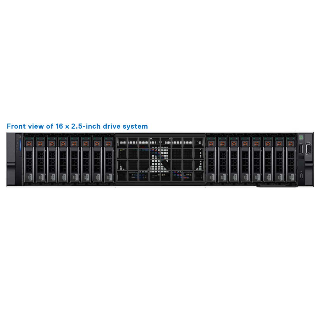 8x 2.5" + 8x 2.5" SAS/SATA Rack Chassis | Refurbished Dell PowerEdge R760
