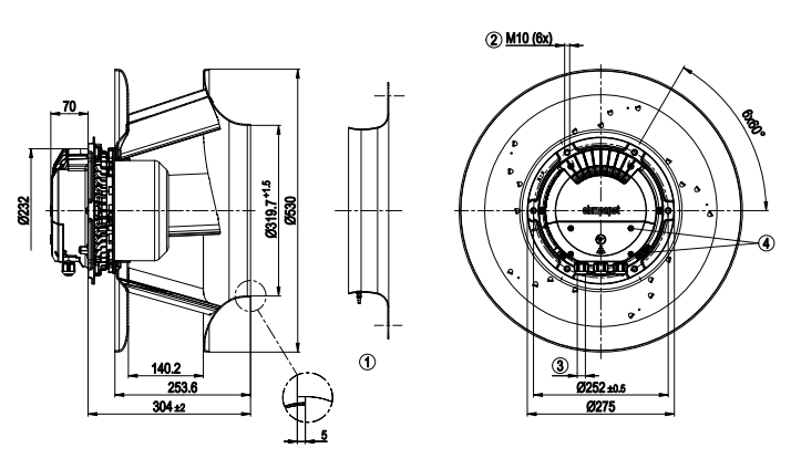R3G450-PA31-03 ebm-papst centrifugal fan