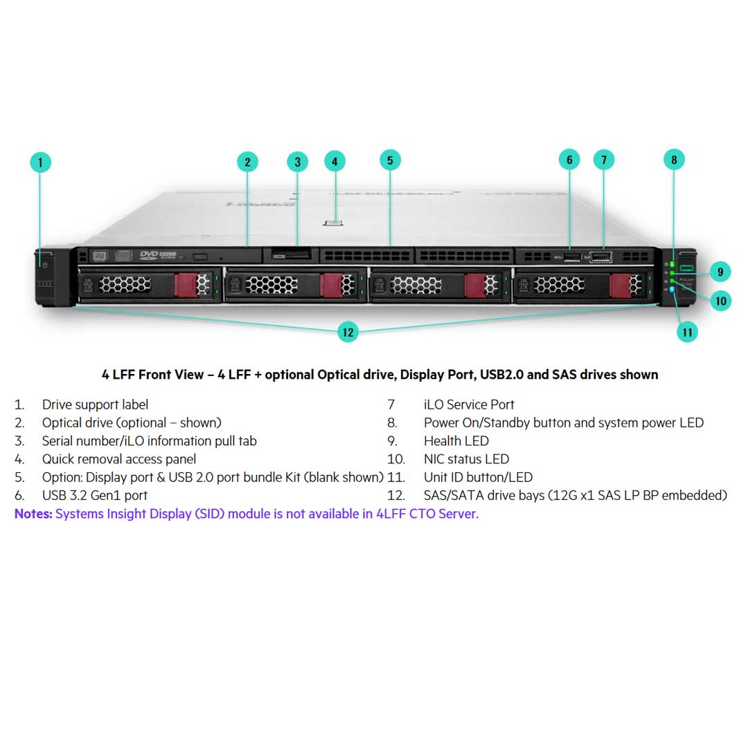HPE ProLiant DL360 4LFF Rack Server (G11) CTO