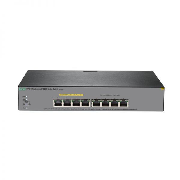 JL383A#ACC - HP Officeconnect 1920s 8-Ports SFP 10/100/1000Base-T PoE+ Manageable Layer 3 Rack-mountable Network Switch
