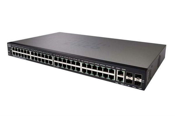 SG350-52P-K9-EU - Cisco 350 Series 48-Ports 10/100/1000BASE-T PoE+ Layer 3 Rack-mountable Managed Network Switch with 4-Ports SFP