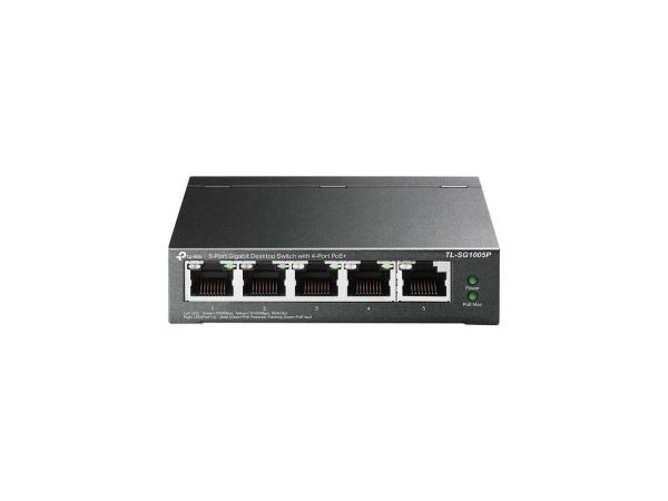 TL-SG1005P V2 - TP-Link TL-SG1005P| 5 Port Fast Ethernet PoE Switch | 4 PoE+ Ports @67W | Desktop | Plug & Play | Sturdy Metal w/ Shielded Ports | Fanless | Limited Lifetime Protection | Extend & Priority Mode