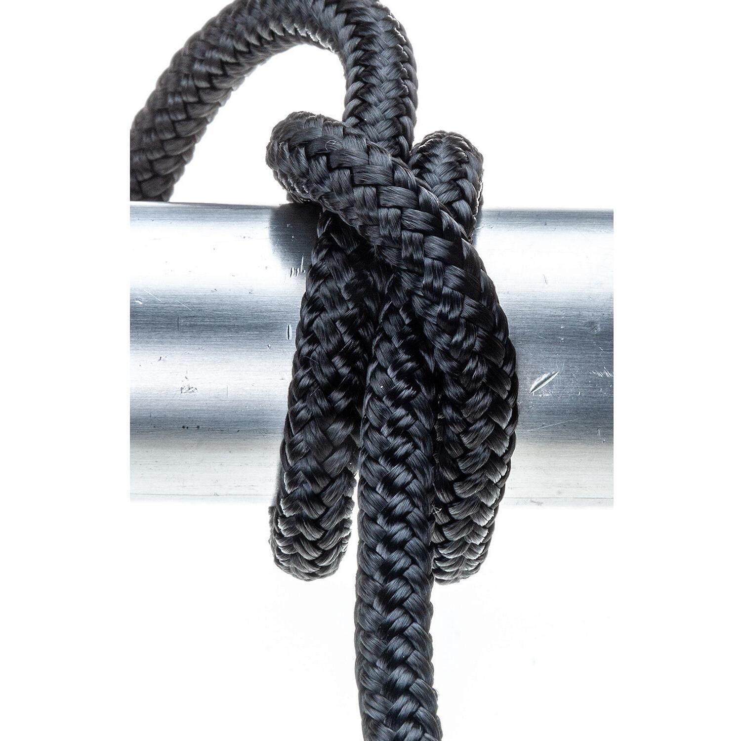 Seachoice 40501 Double-Braid Nylon Dock Line w/ Eye Splice, Pre-Shrunk, Heat Stabilized, 3/8 In. X 10 Ft., Black