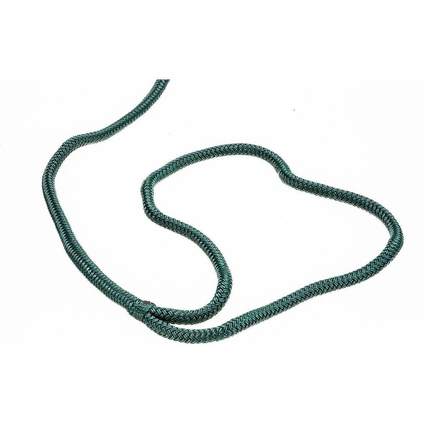 Seachoice Double-Braid Nylon Dock Line w/ Eye Splice, Pre-Shrunk, Heat Stabilized, 3/8 In. X 20 Ft., Forest Green