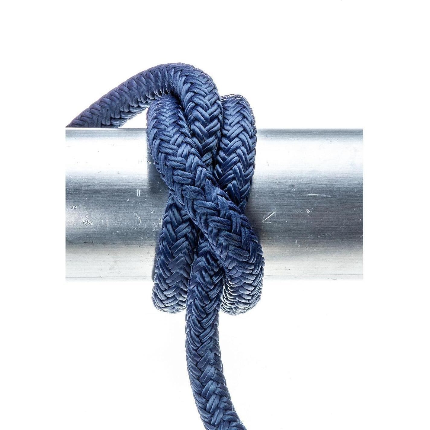 Seachoice Double-Braid Nylon Dock Line w/ Eye Splice, Pre-Shrunk, Heat Stabilized, 3/8 In. X 20 Ft., Navy Blue