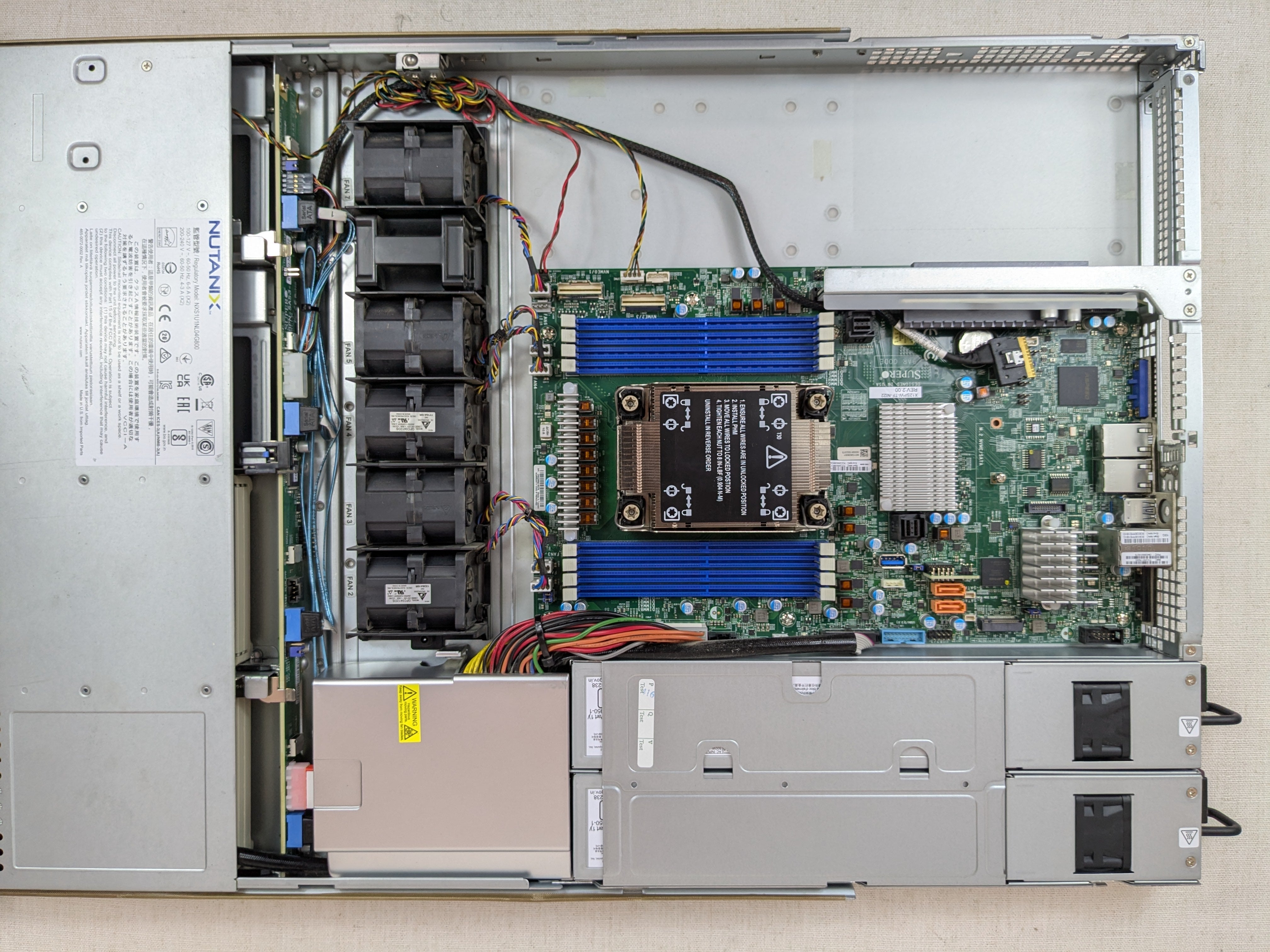 Nutanix NX-1175S-G8 1U 4x 3.5” CTO Server CSE-815 X12SPW-TF – 1x HS, 2x 500W PSU